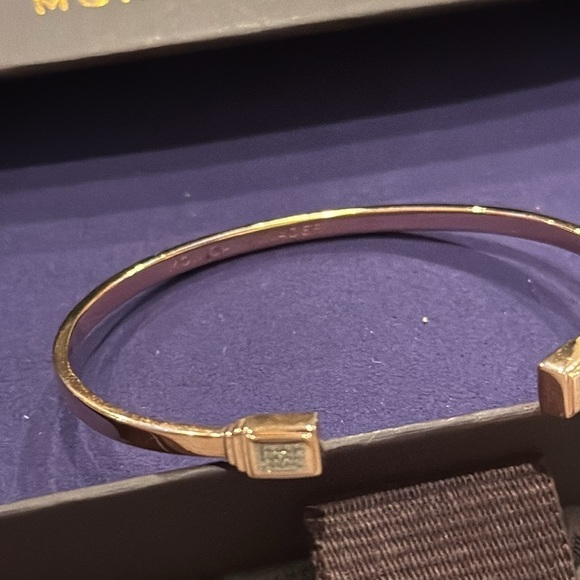 Monica Vinader Baja Deco Thin Diamond Cuff Bangle18K  Rose Gold Vermeil - Picture 4 of 6